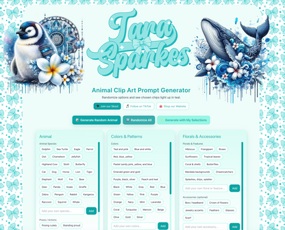 Animal & Flower Prompt Generator