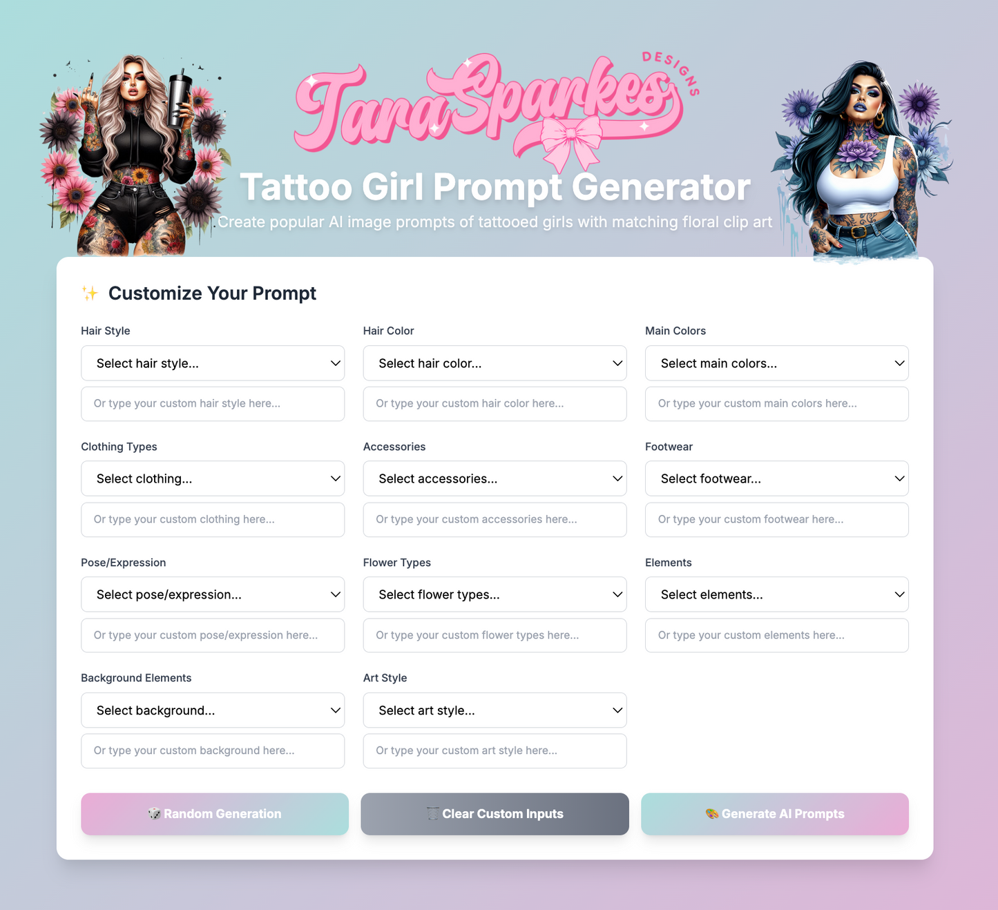 Tattoo Girl Prompt Generator